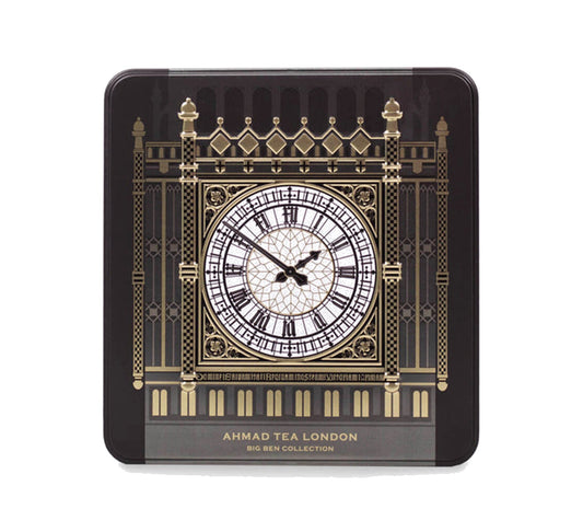 Ahmad Tea Big Ben Collection Caddy with 4 Black & Green Teas - 40 Teabags