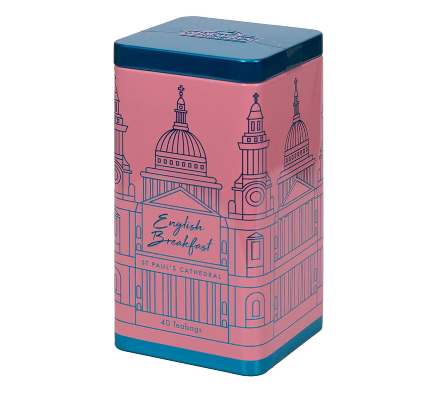 Ahmad Tea Contemporary London Caddy with English Breakfast Tea - 40 Teabags