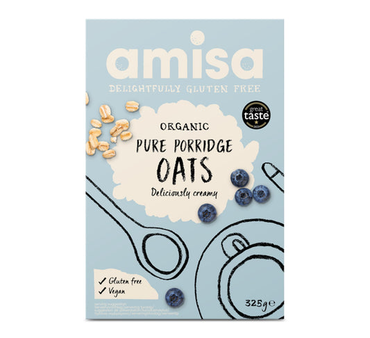 Amisa Organic Gluten Free Pure Porridge Oats 325g