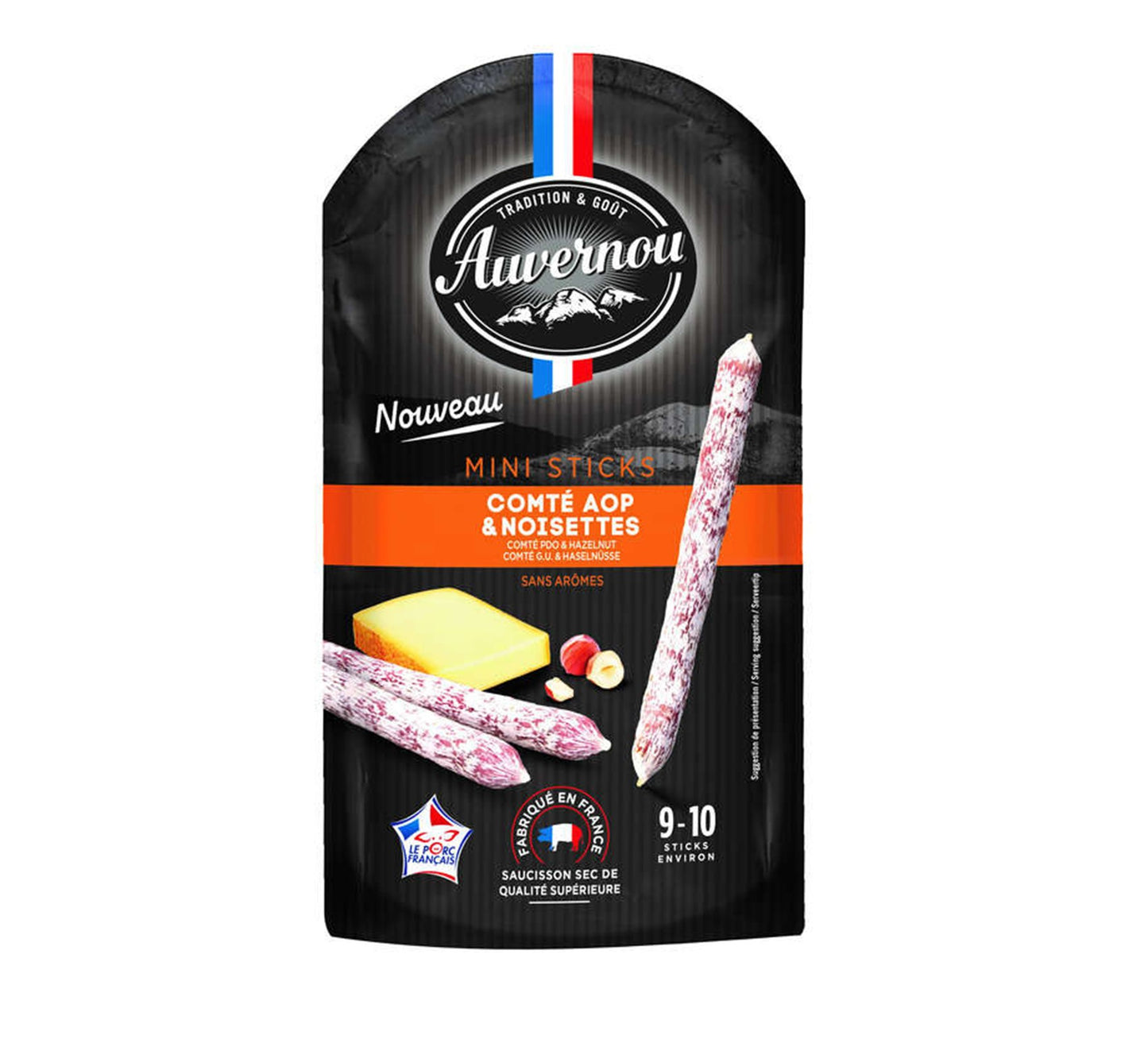 Auvernou Comte & Hazelnut Mini Sticks 100g