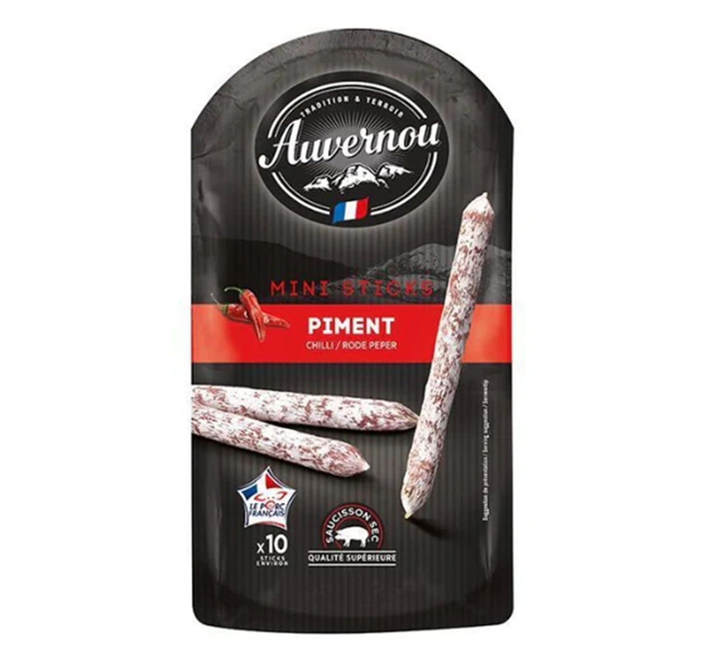 Auvernou Hot Pepper Mini Sticks 100g