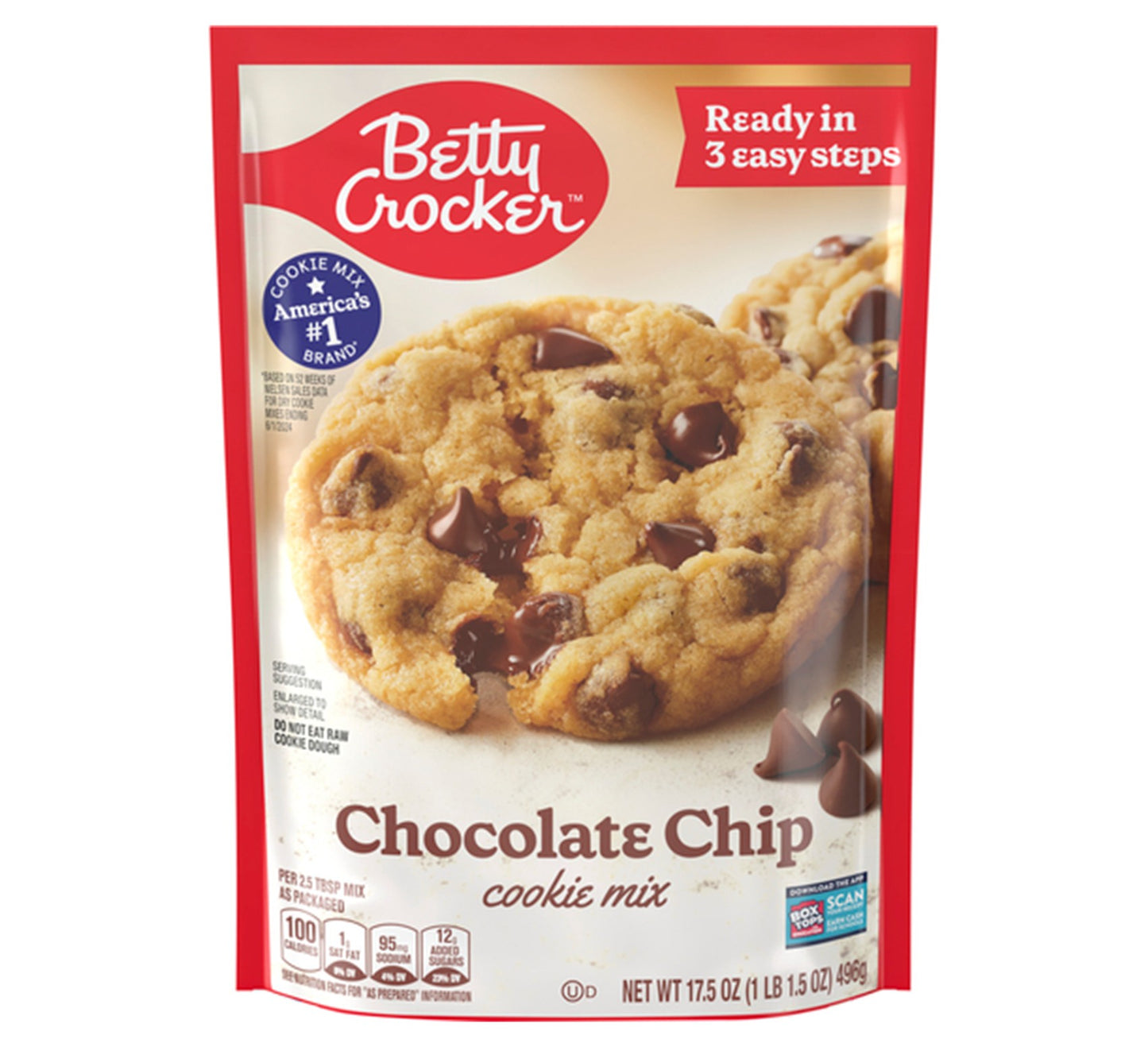 Betty Crocker Chocolate Chip Cookie Mix 496g