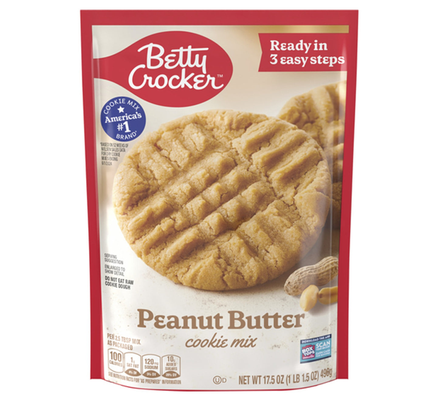 Betty Crocker Peanut Butter Cookie Mix 496g