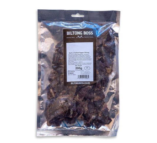 Biltong Boss Garlic Cracked Pepper Beef Biltong 200g