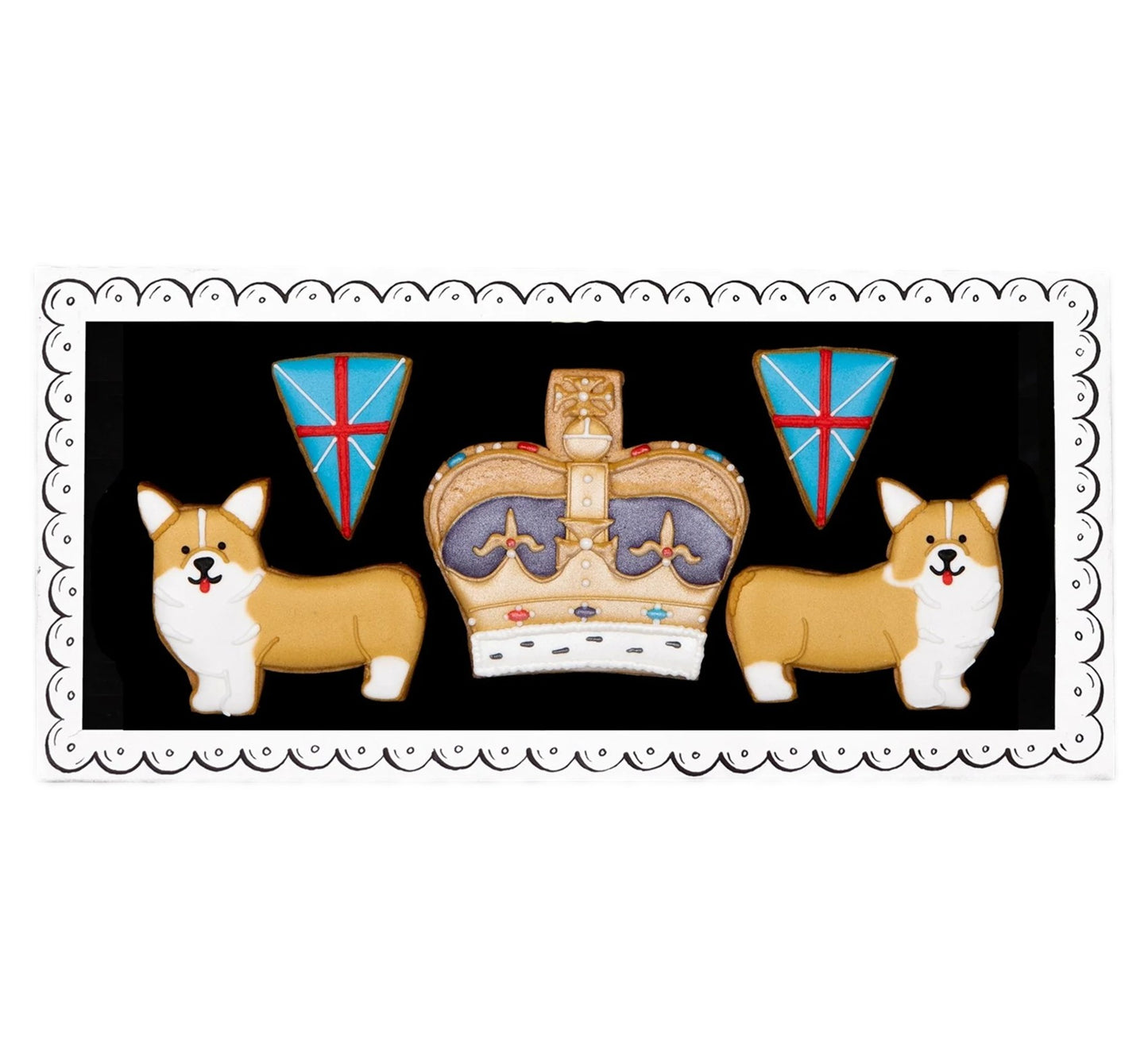 Biscuiteers Corgis Biscuit Letterbox 60g