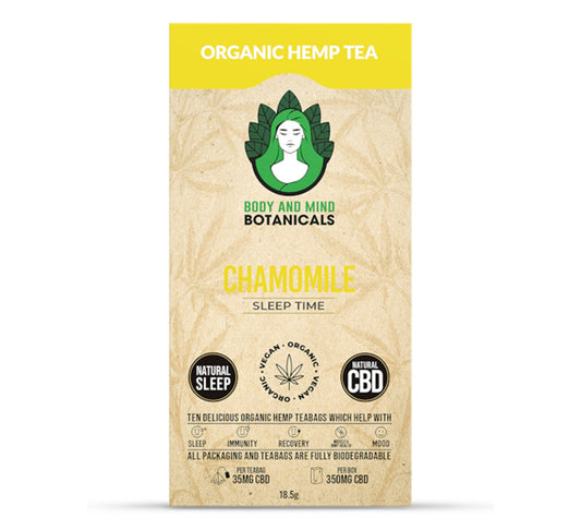 Body & Mind Botanicals Organic Hemp Chamomile Tea 10 Teabags