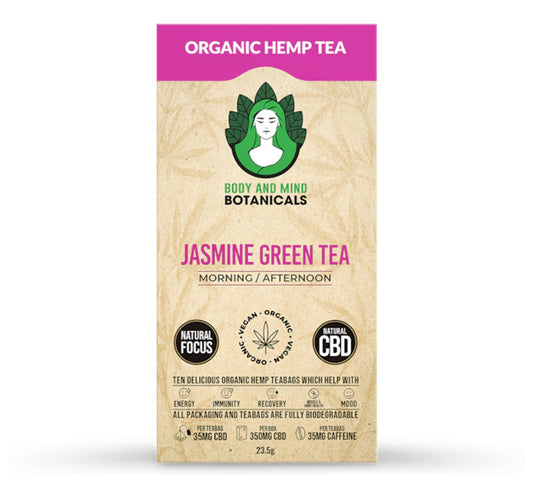 Body & Mind Botanicals Organic Hemp Jasmine Tea 10 Teabags