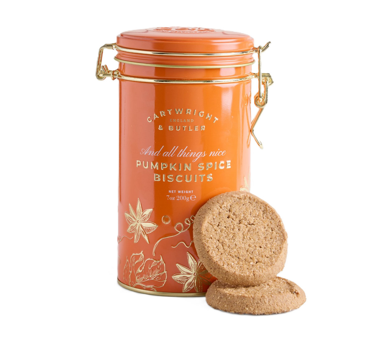 Cartwright & Butler Pumpkin Spice Biscuits in Tin 200g