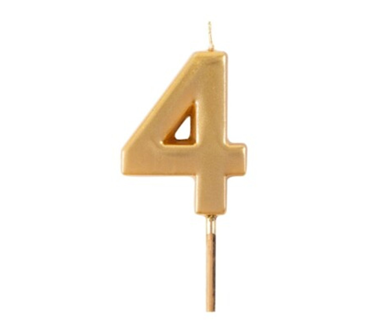 Caspari Gold Number Candle - 4