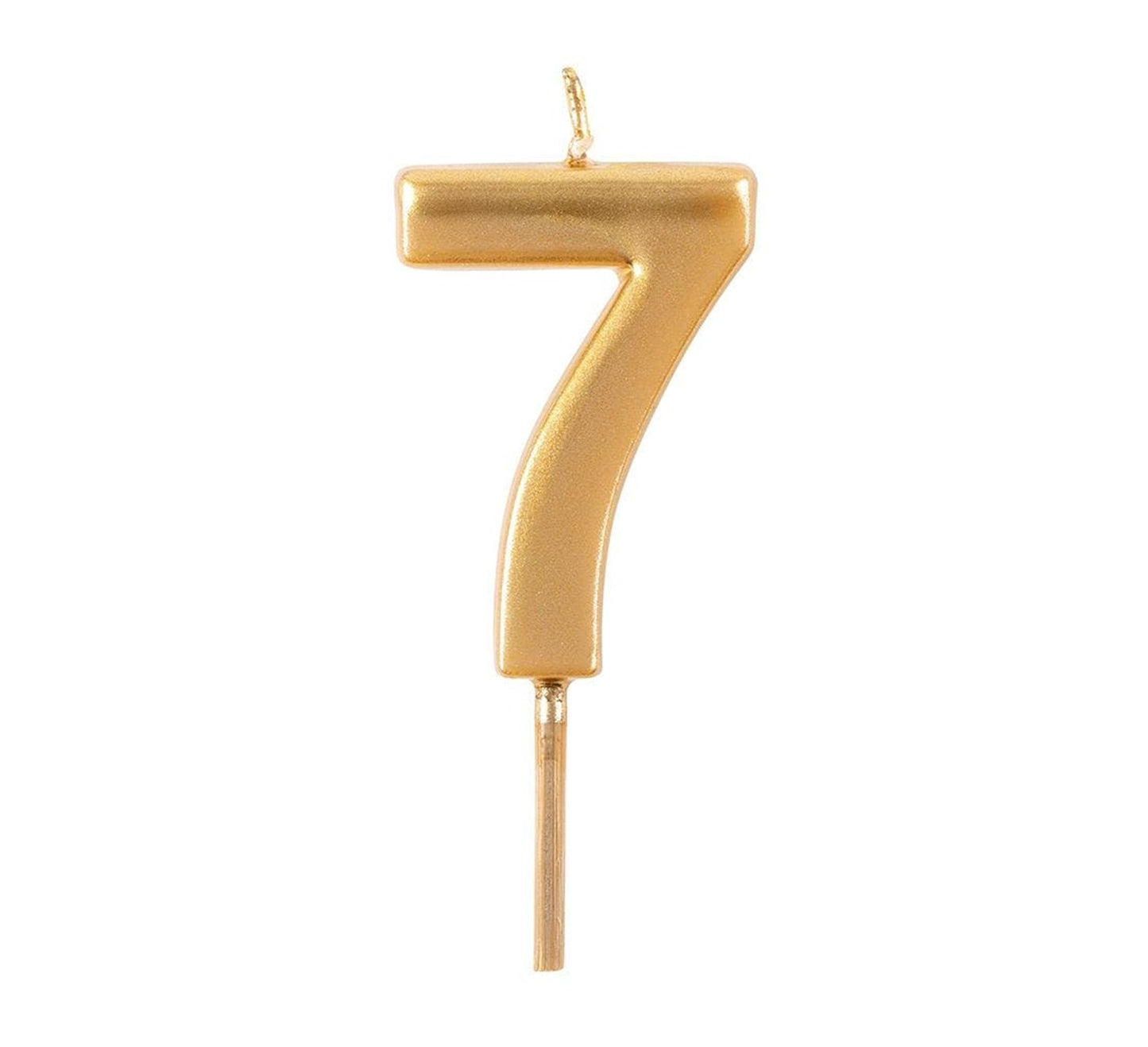Caspari Gold Number Candle - 7