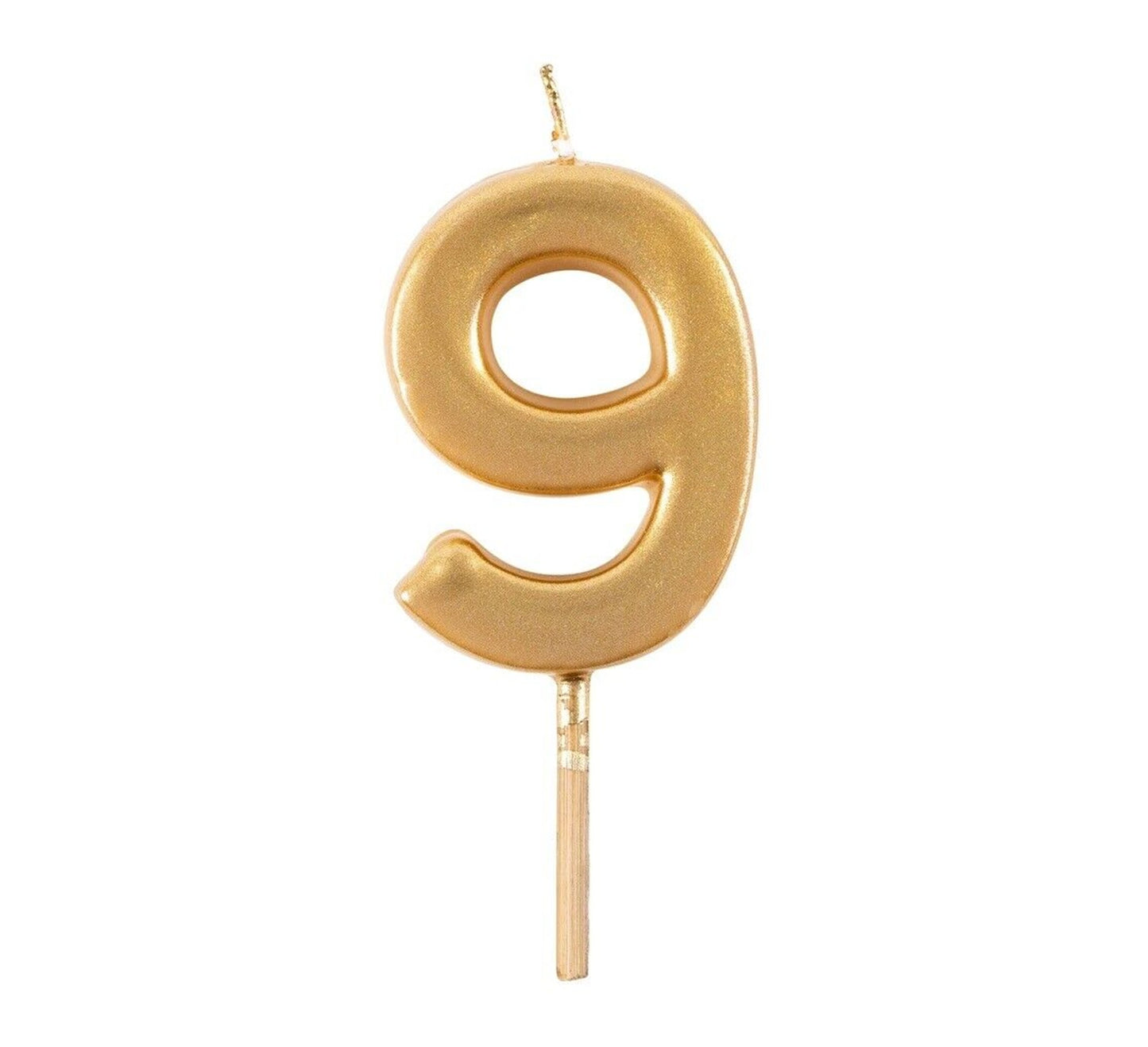 Caspari Gold Number Candle - 9