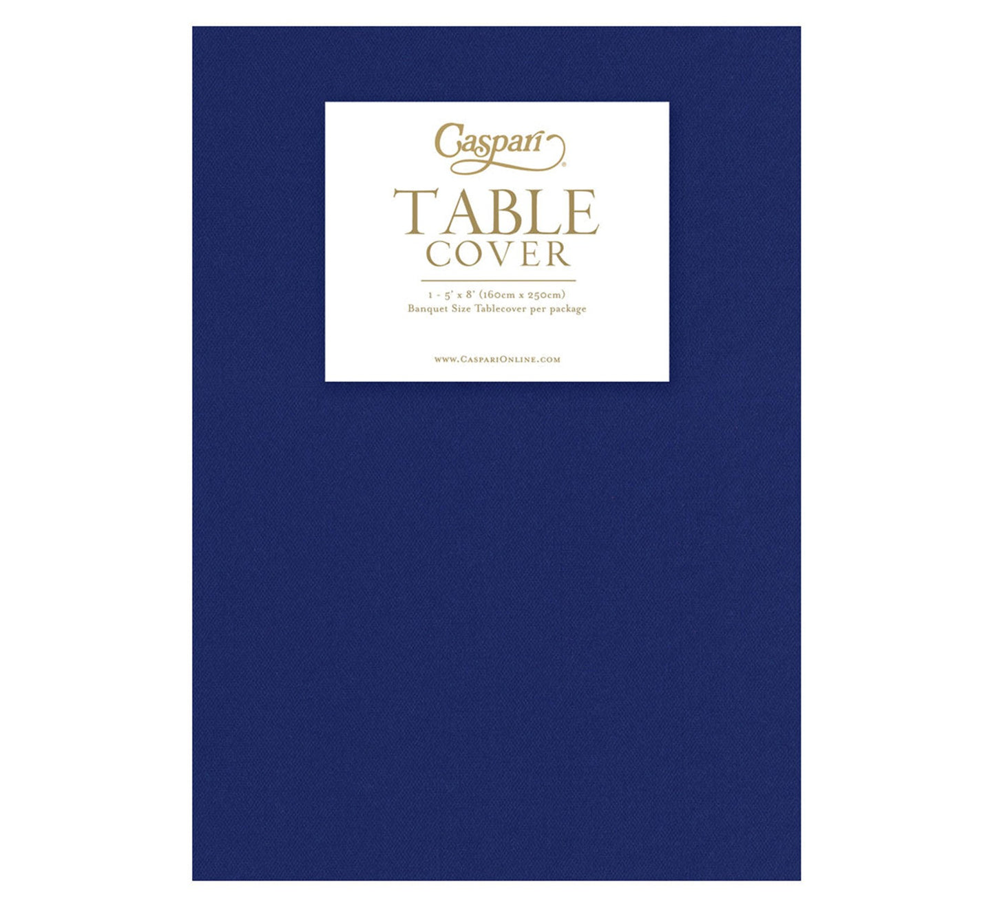Caspari Paper Linen Navy Blue Solid Airlaid Tablecover 5.2'X8.2