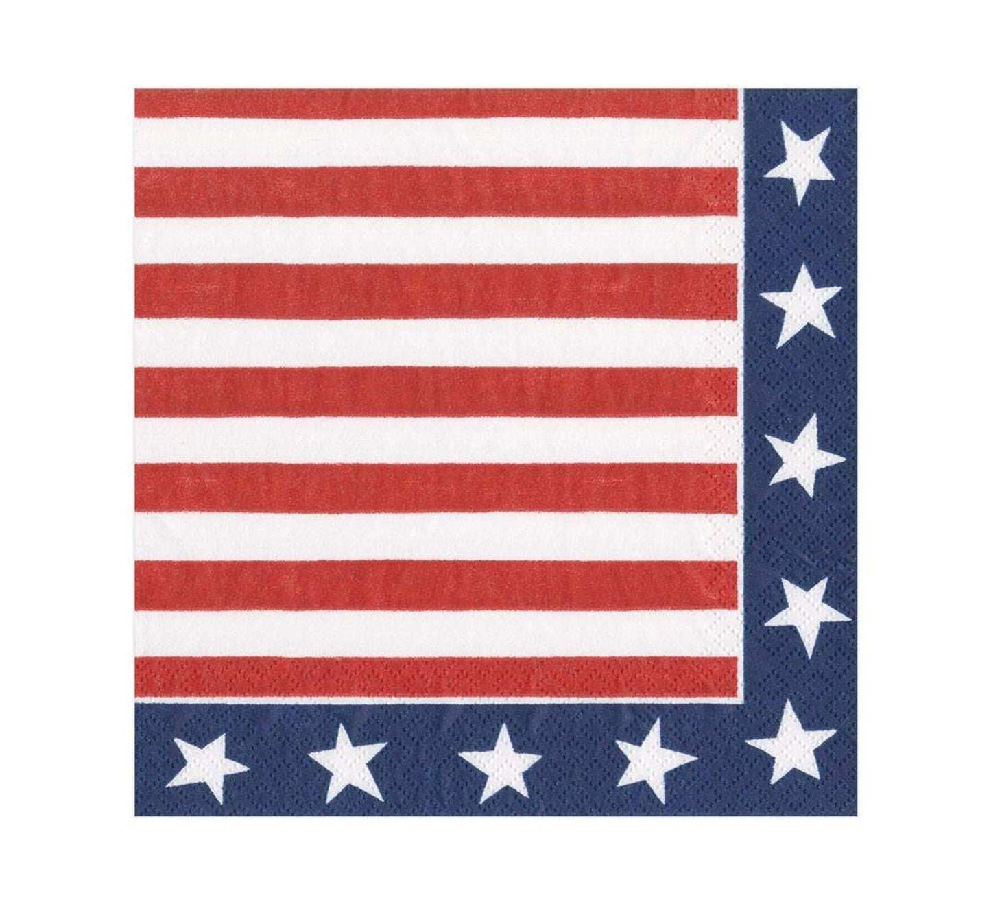 Caspari Red White And Blue Luncheon Napkin - 20 per package