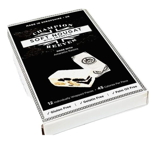 Champion & Reeves Soft White Nougat with Amaretto Raisins 140g