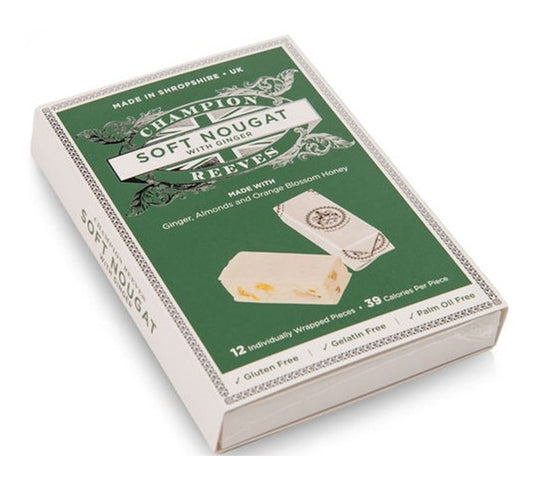 Champion & Reeves Soft White Nougat with Crystalised Ginger Pieces 144g