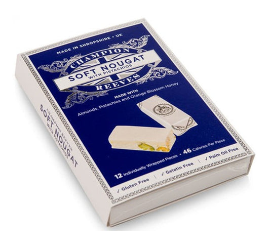 Champion & Reeves Soft White Nougat with Pistachio and Almonds 140g