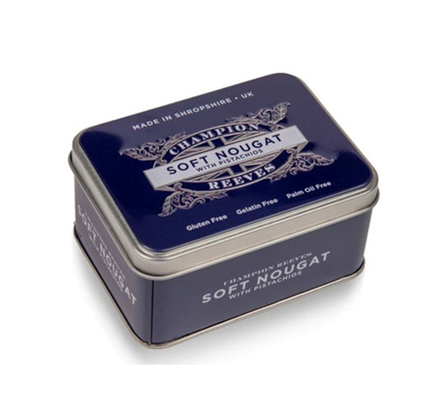 Champion & Reeves Soft Nougat with Pistachio in Luxury Embossed Tin 108g
