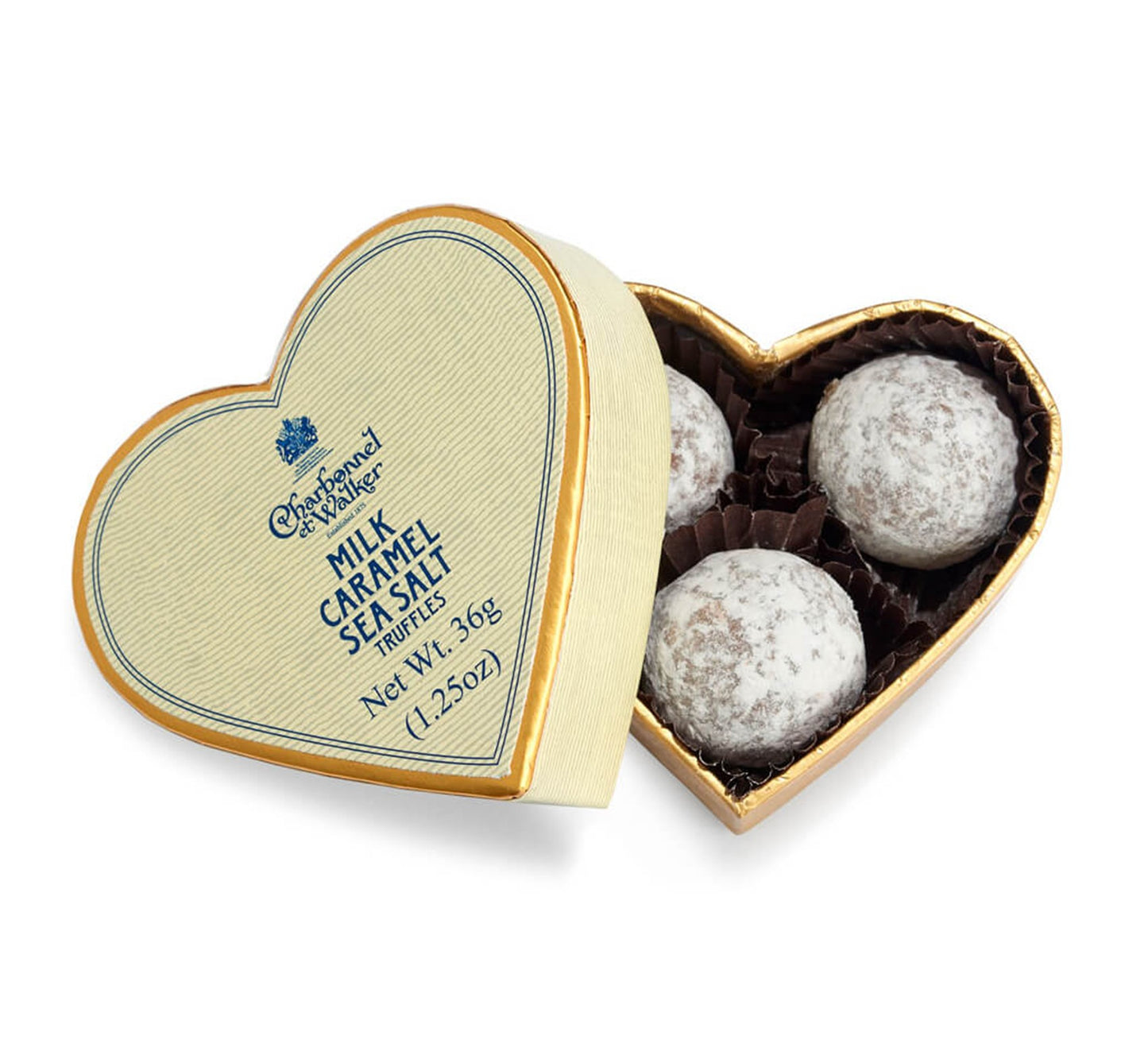 Charbonnel Milk Sea Salt Caramel Truffles Mini Heart 36g