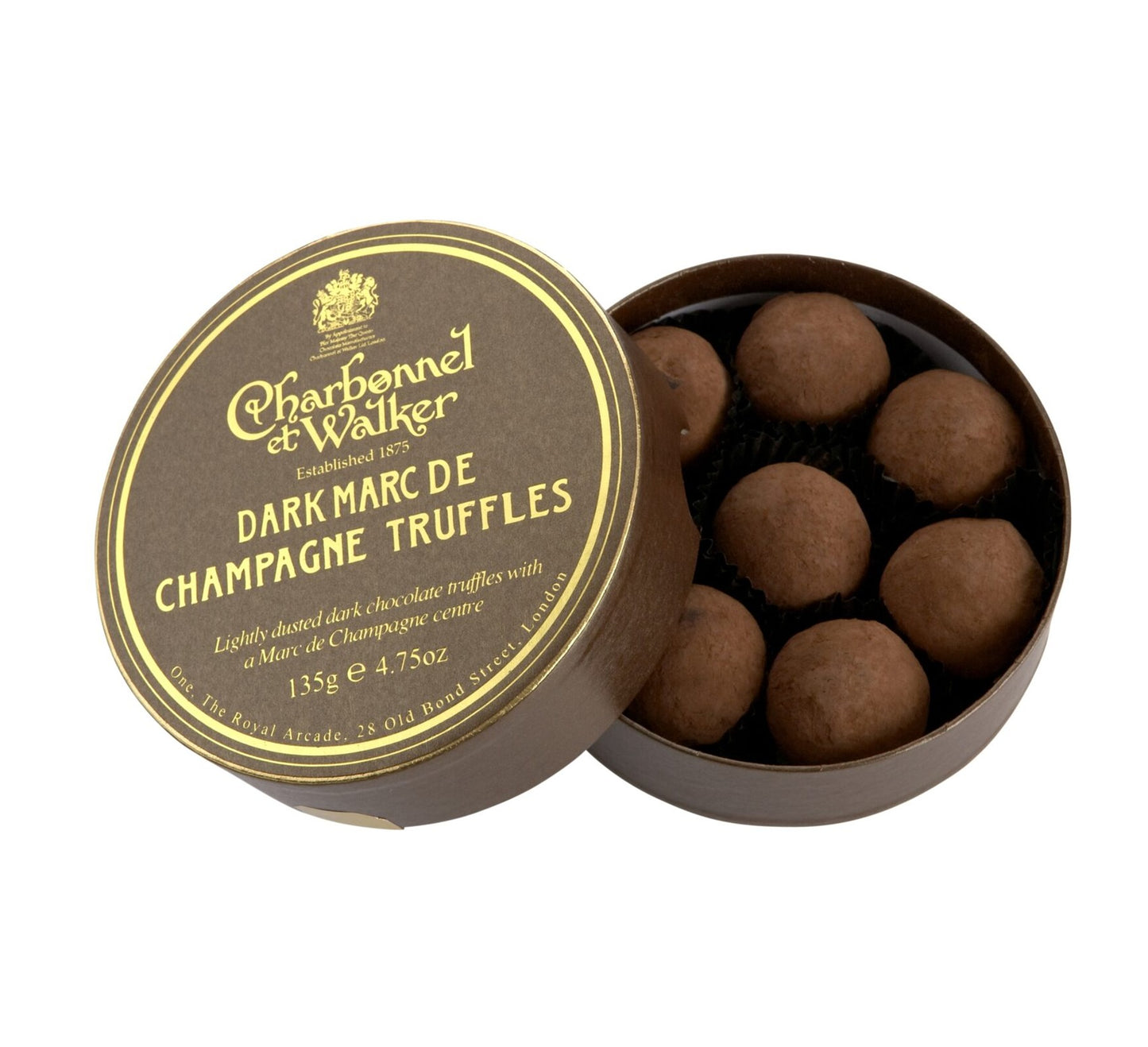 Charbonnel et Walker Dark Marc de Champagne Chocolate Truffles 135g