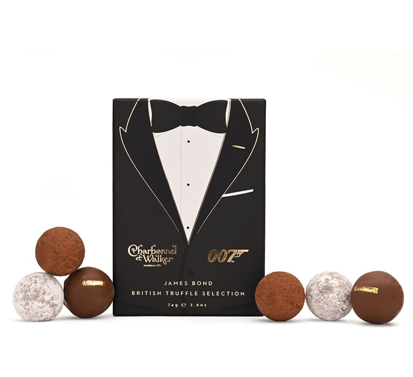 Charbonnel et Walker James Bond Black Tie Truffle Selection Box 74g