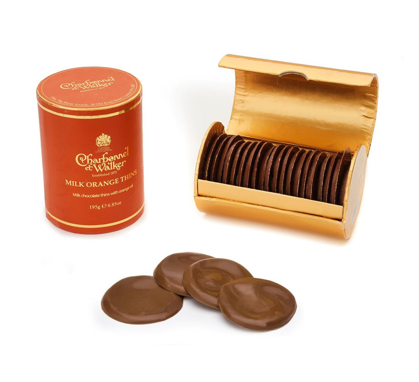 Charbonnel et Walker Milk Chocolate Orange Thins 200g