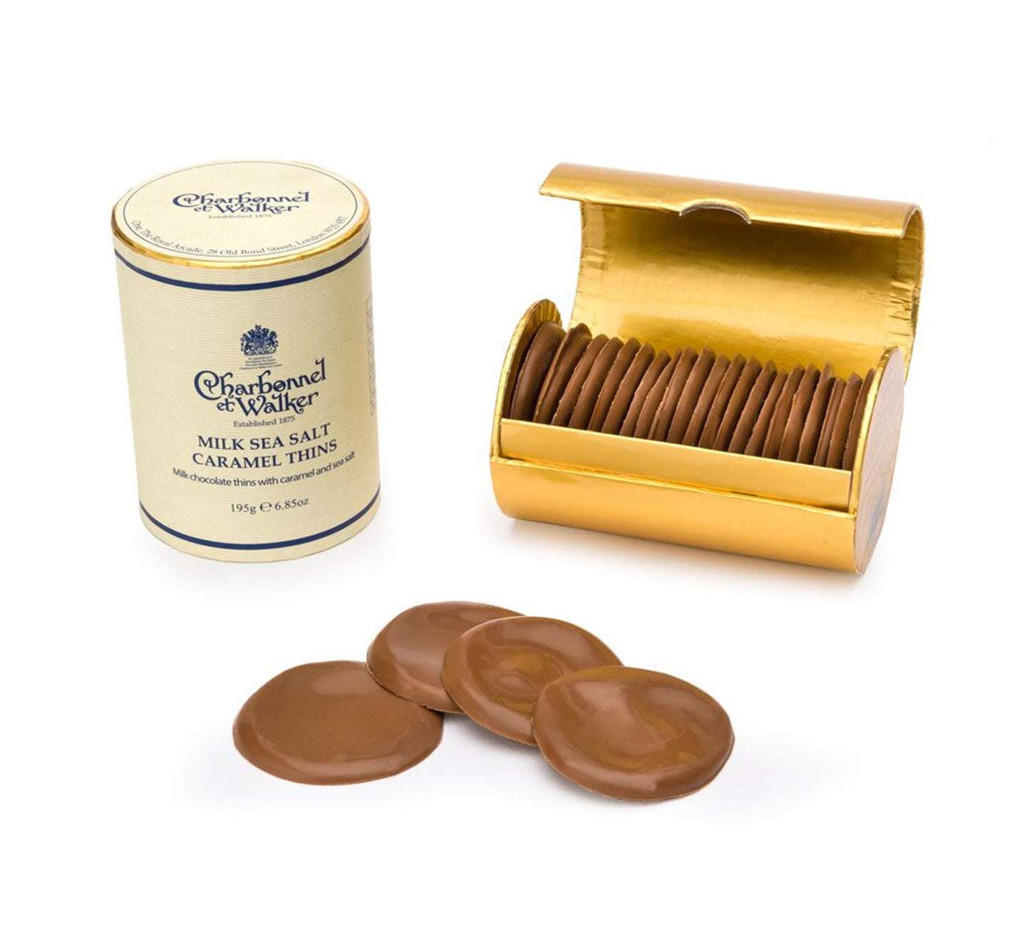 Charbonnel et Walker Milk Sea Salt Caramel Chocolate Thins 200g