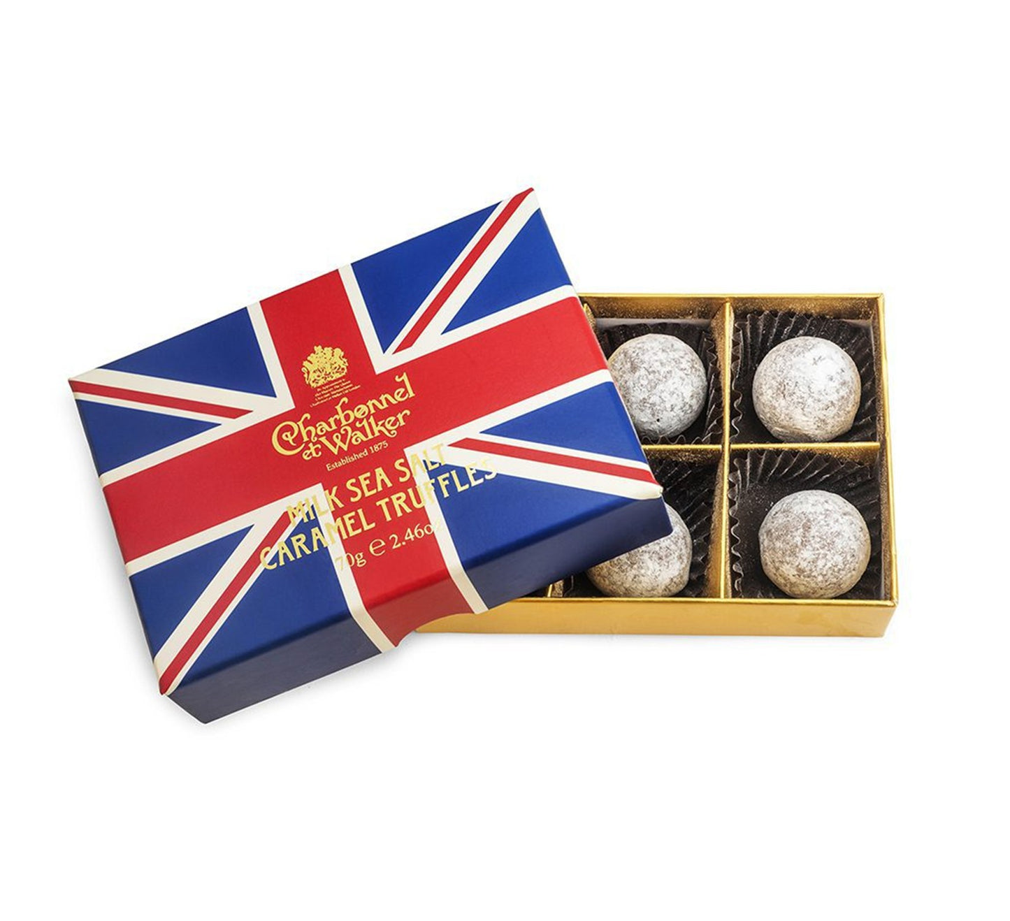 Charbonnel et Walker Union Jack Milk Sea Salt Caramel Truffles 70g