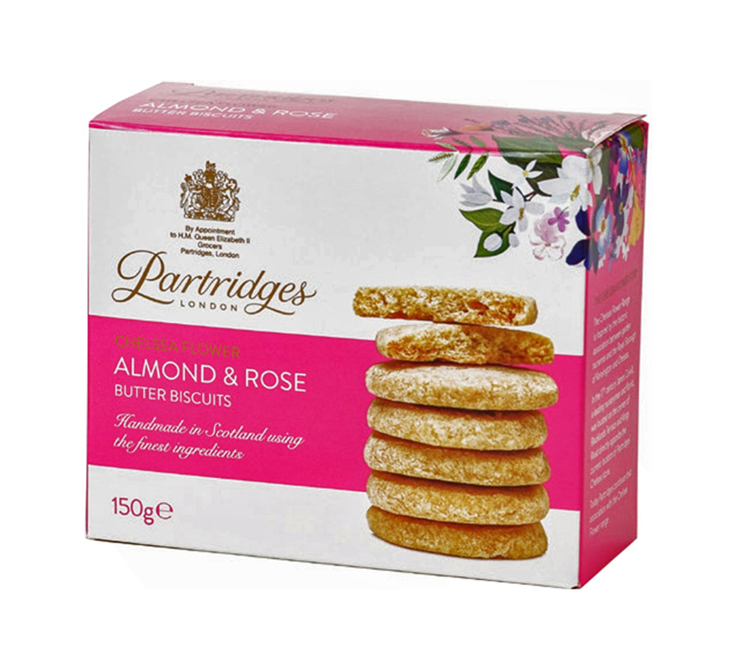 Partridges Chelsea Flower Almond and Rose Biscuits 150g