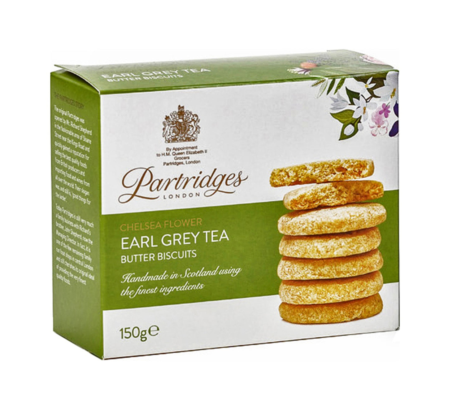Partridges Chelsea Flower Earl Grey Tea Butter Biscuits 150g