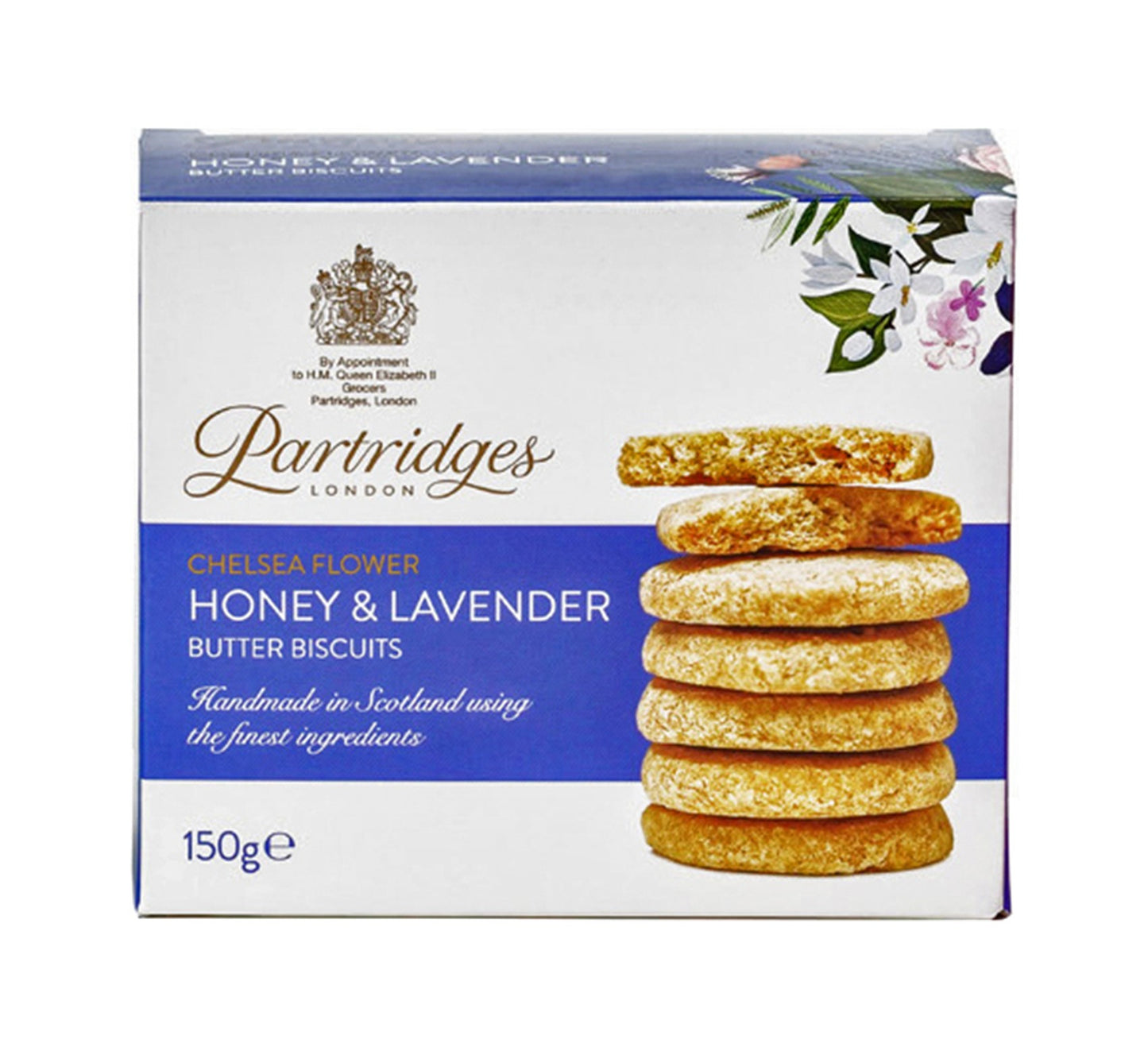 Partridges Chelsea Flower Honey & Lavender Butter Biscuits 150g