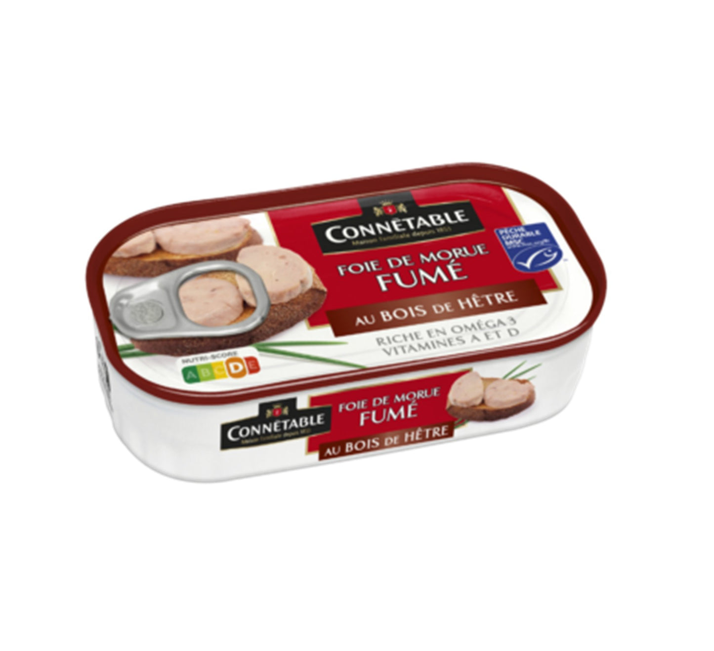 Connetable Smoked Cod Liver in Olive Oil 121g
