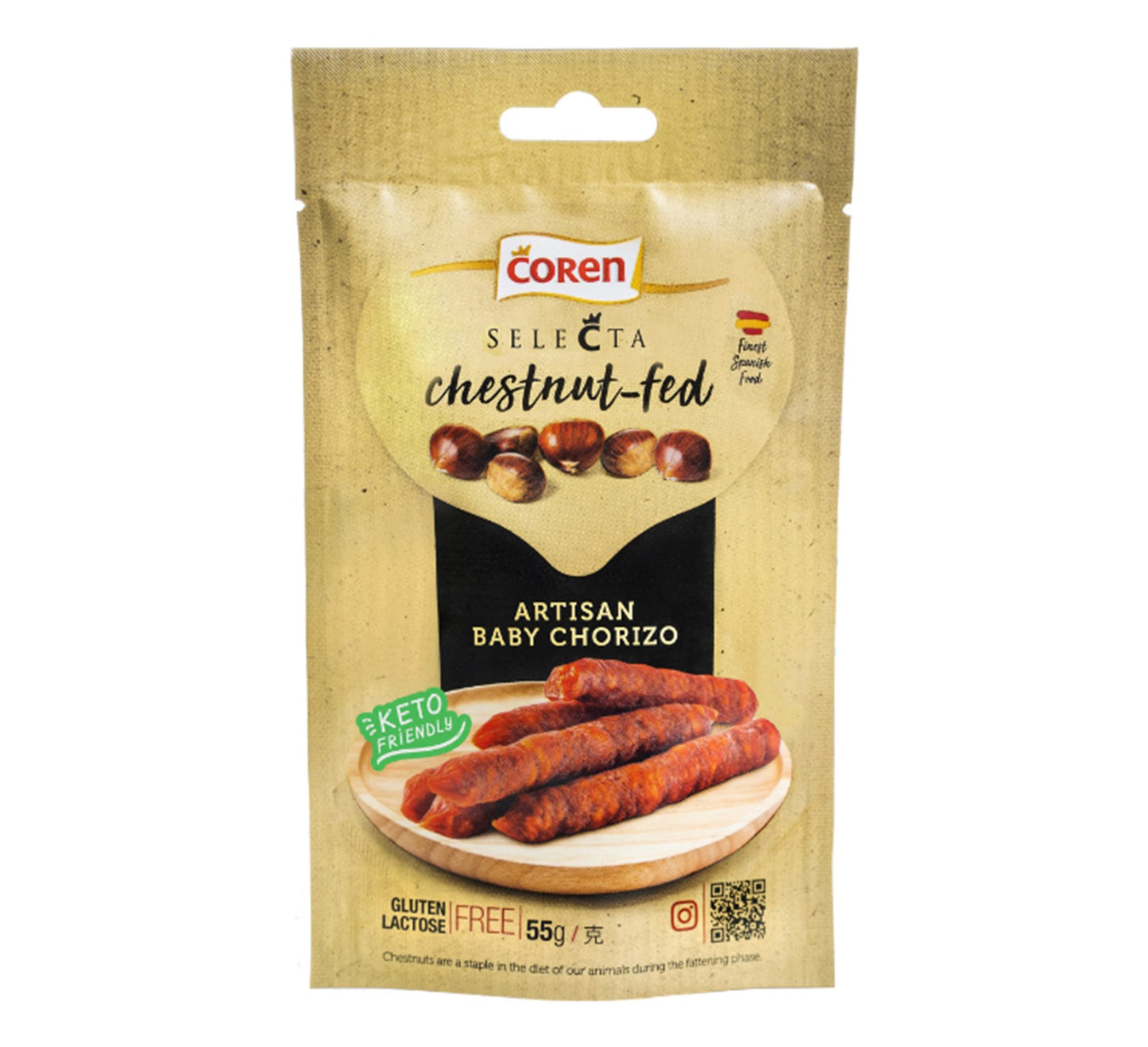 Coren Selecta Chestnut-Fed Artisan Baby Chorizo 55g