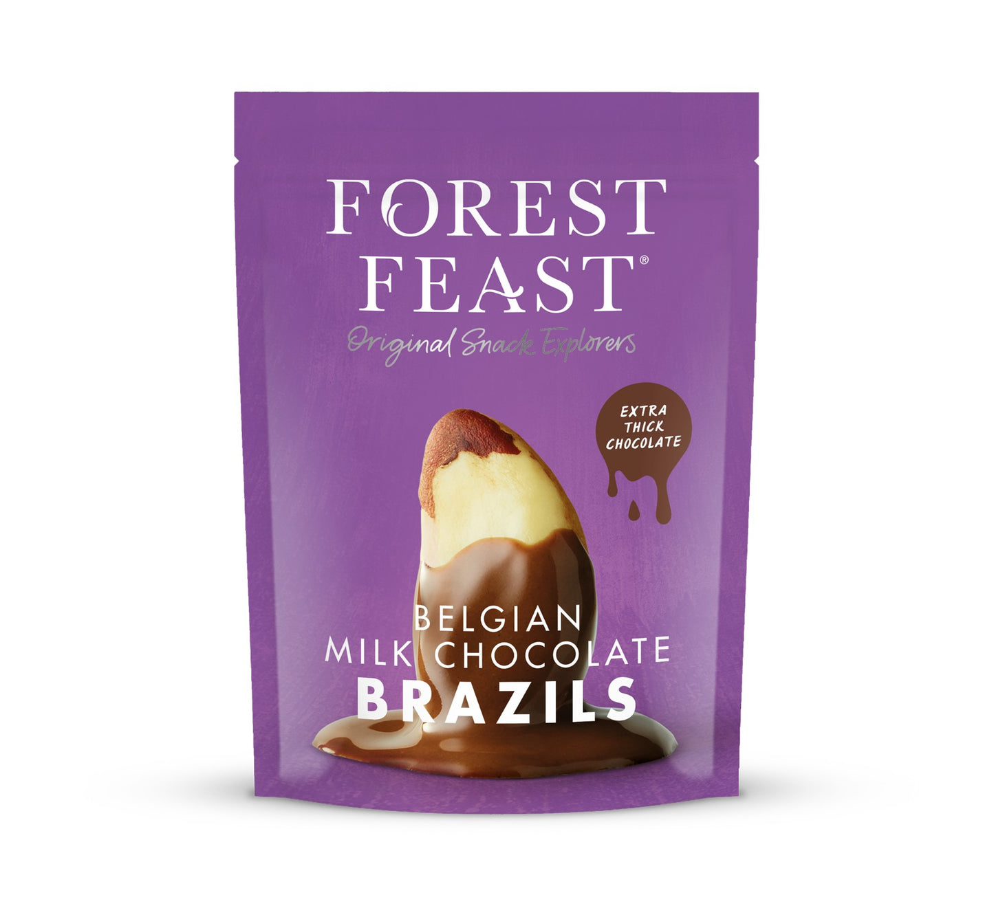 Forest Feast Belgian Milk Chocolate Brazil Nuts 120g