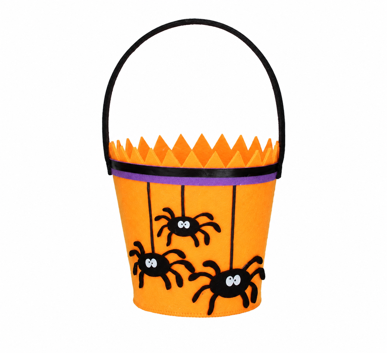 Gisela Graham Felt Halloween Spiders Bucket