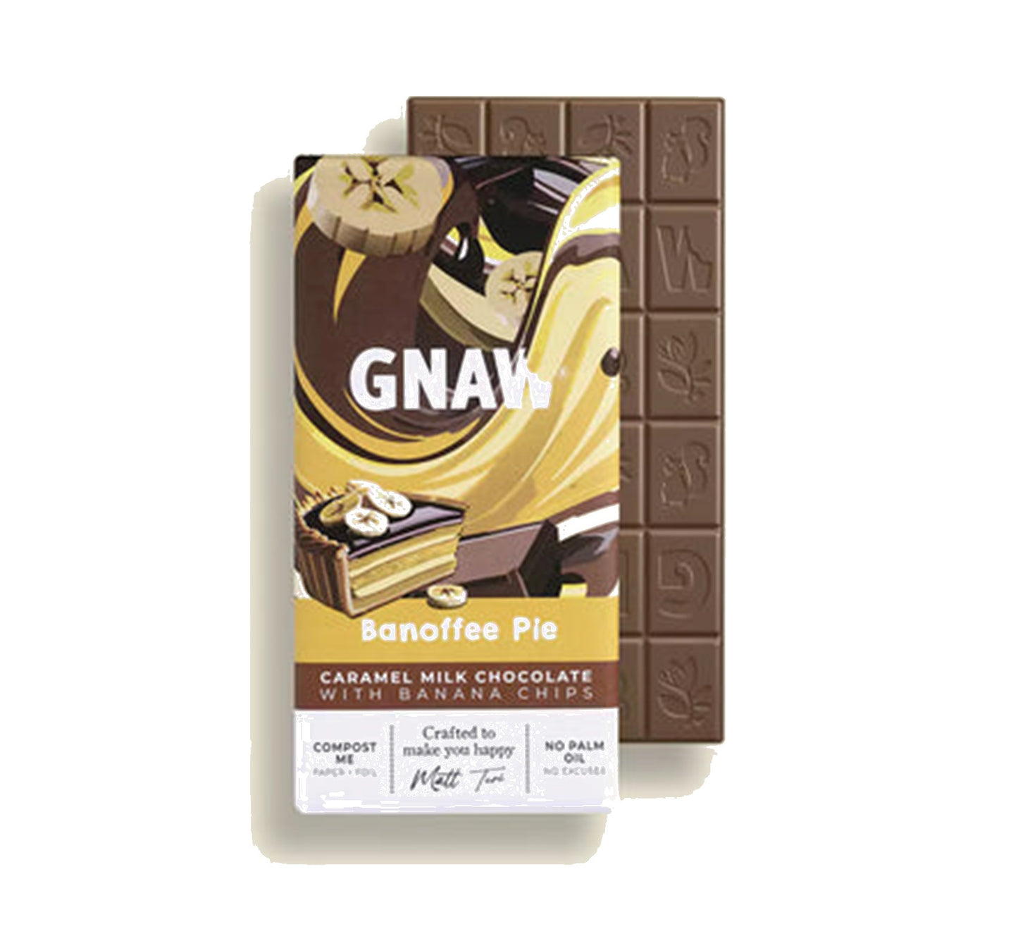 Gnaw Chocolate Banoffee Pie Chocolate Bar 80g