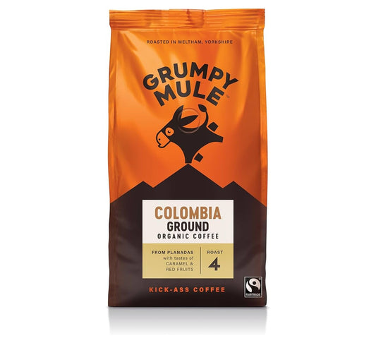 Grumpy Mule Fairtrade Organic Colombian Ground Coffee 200g