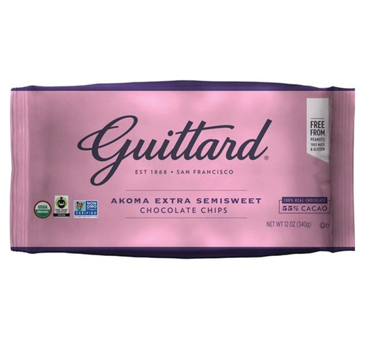Guittard Akoma Organic Semi Sweet Chocolate Chips 340g