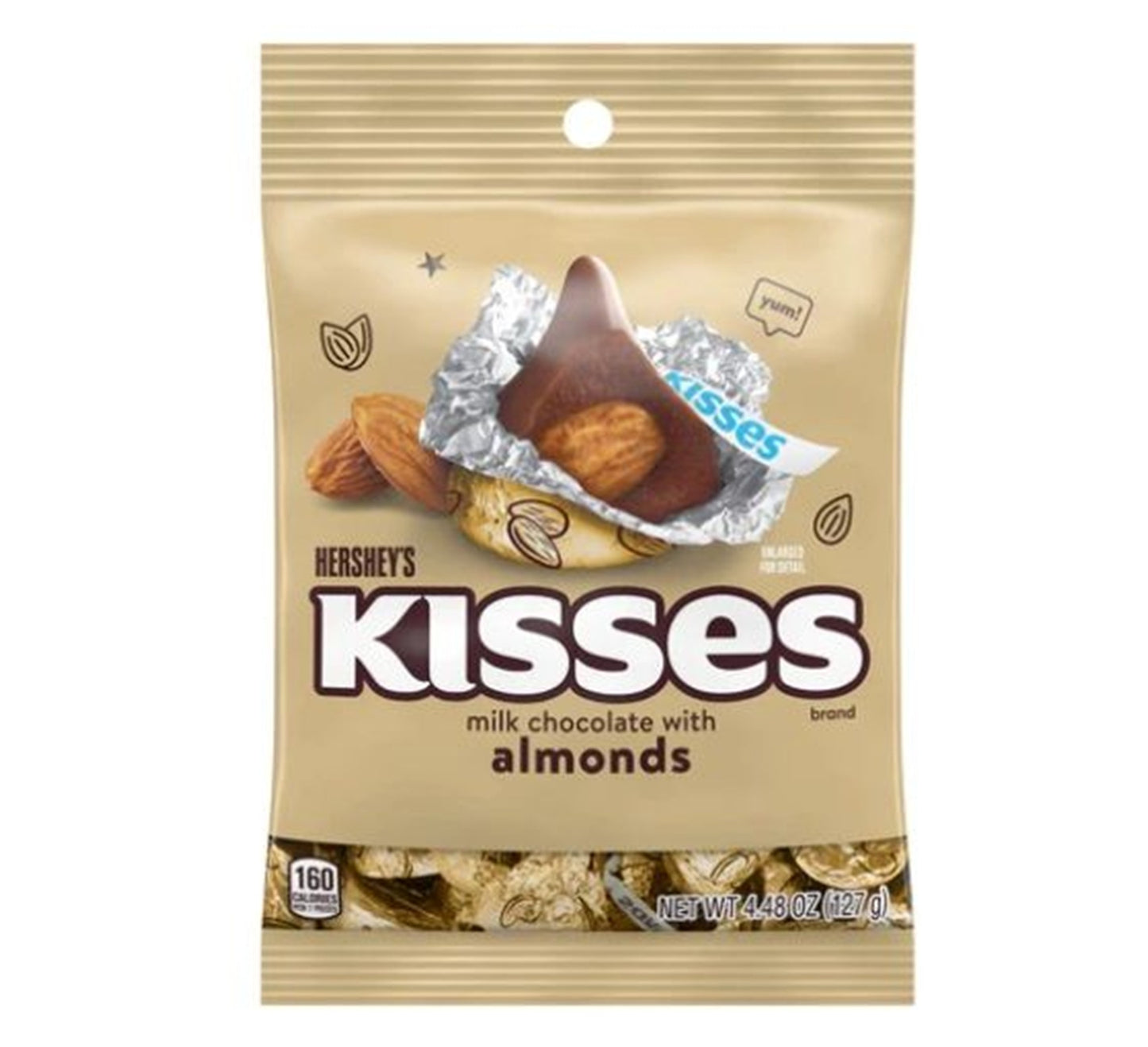 Hershey's Kisses Milk Chocolate with Almonds 127g