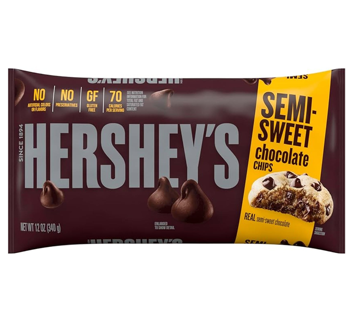 Hershey's Real Semi-Sweet Chocolate Chips 340g