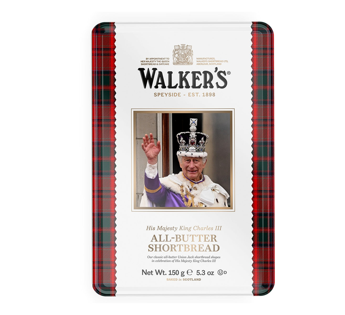 Walker's His Majesty King Charles III Shortbread Tin 150g
