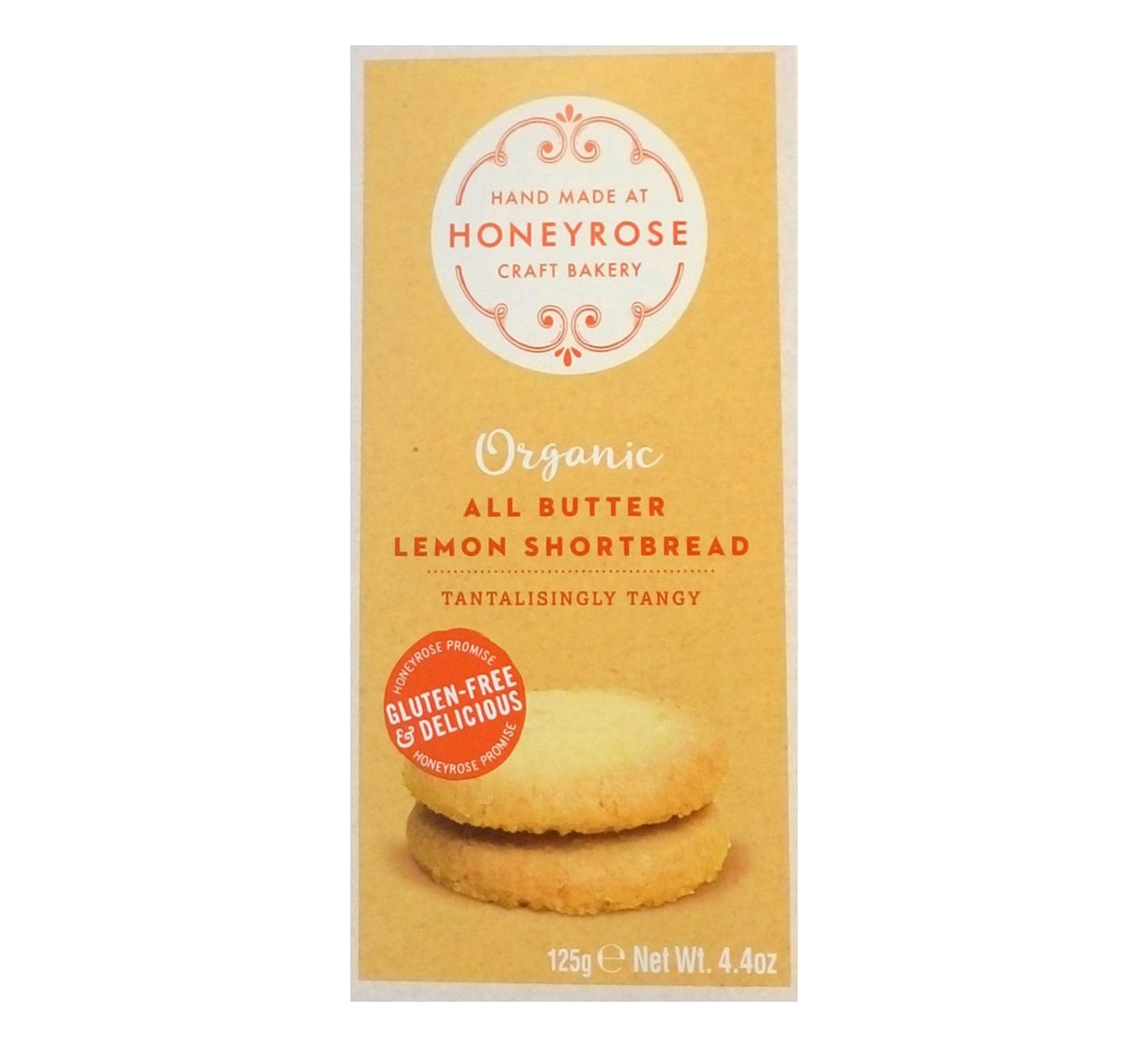 Honeyrose Craft Bakery Organic All Butter Lemon Shortbread 125g