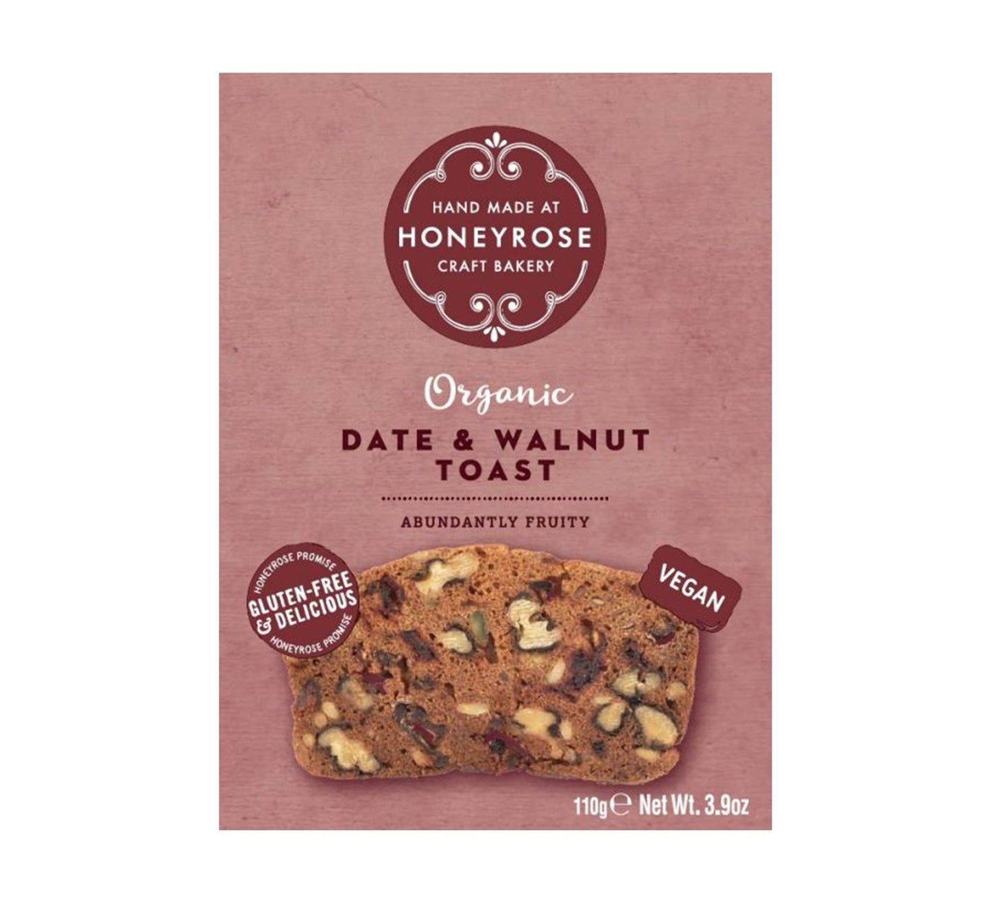 Honeyrose Craft Bakery Organic Date & Walnut Toast 110g