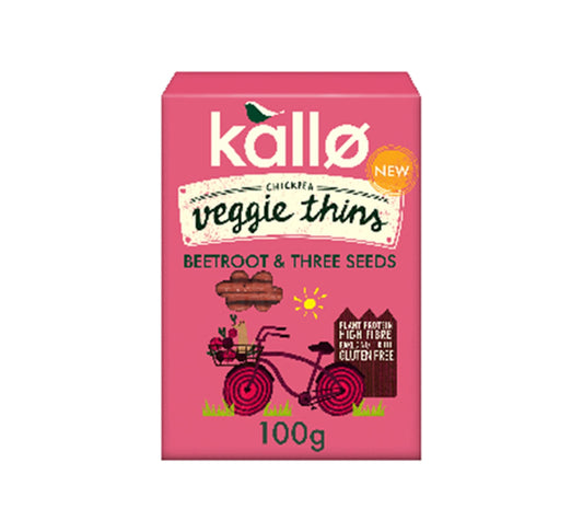 Kallo Beetroot and Three Seeds Veggie Thins 100g