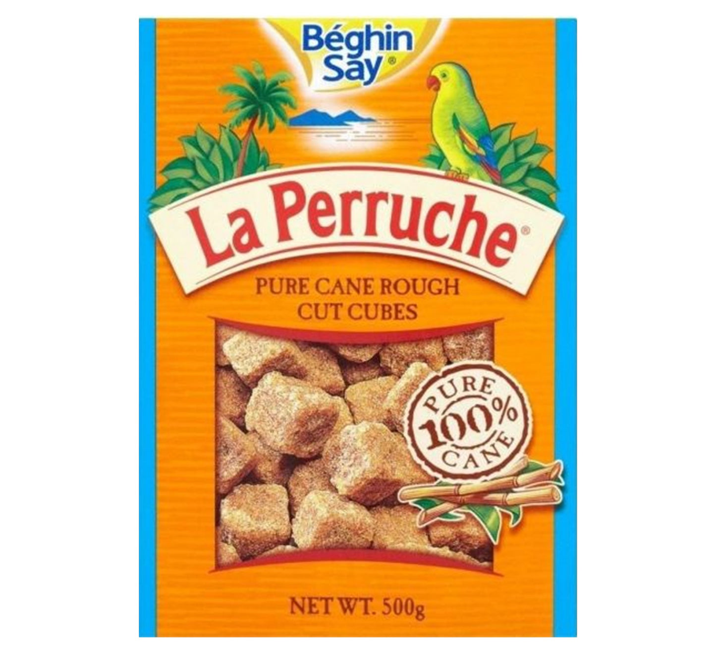 La Perruche Pure Cane Rough Brown Sugar Cut Cubes 500g