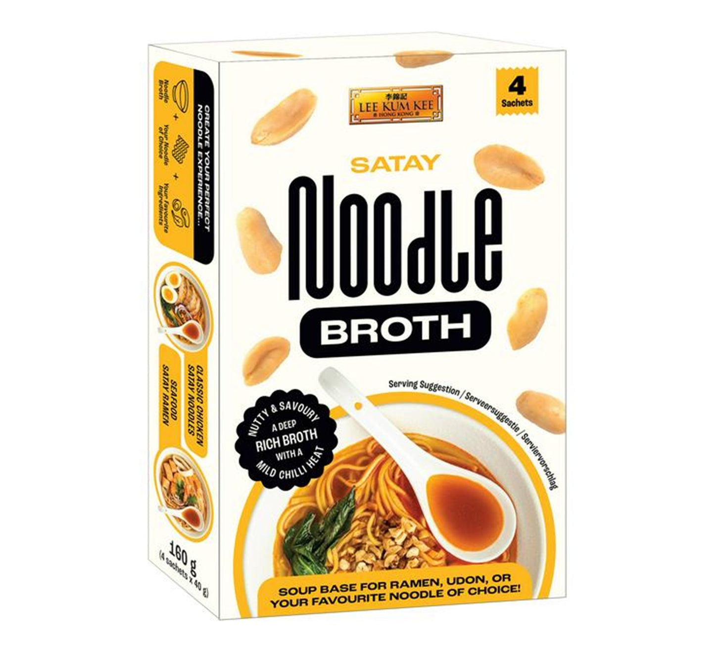 Lee Kum Kee Satay Noodle Broth 4x35g