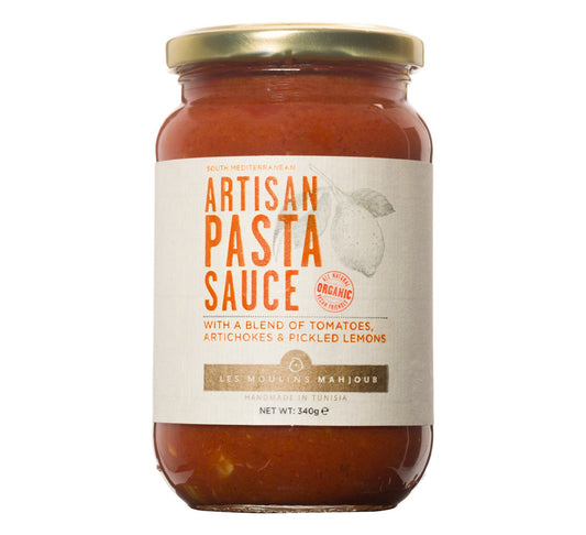 Les Moulins Mahjoub Organic Artisan Pasta Sauce with Artichokes and Lemons 340g
