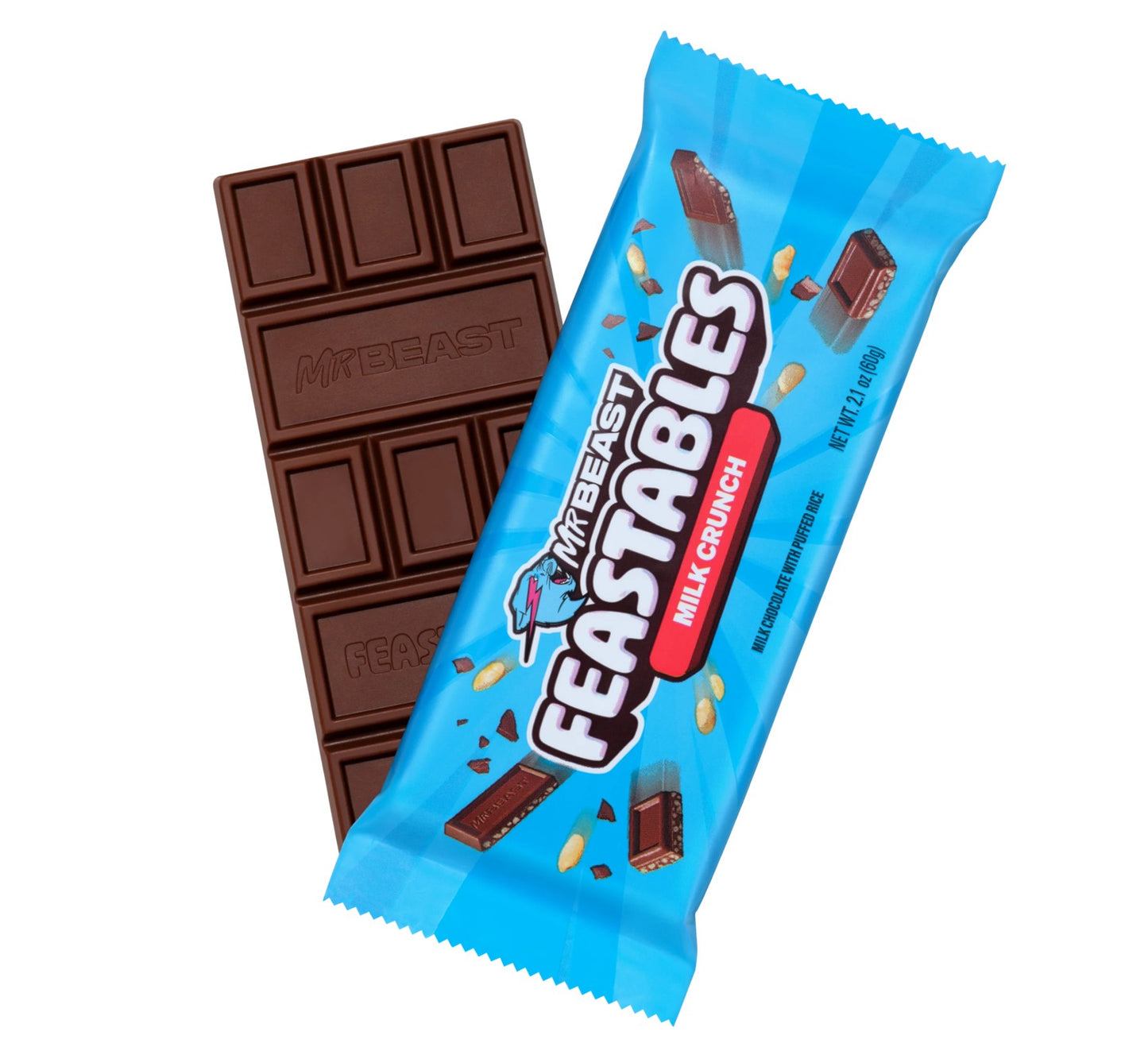 Mr Beast Feastables Milk Crunch Chocolate Bar 60g