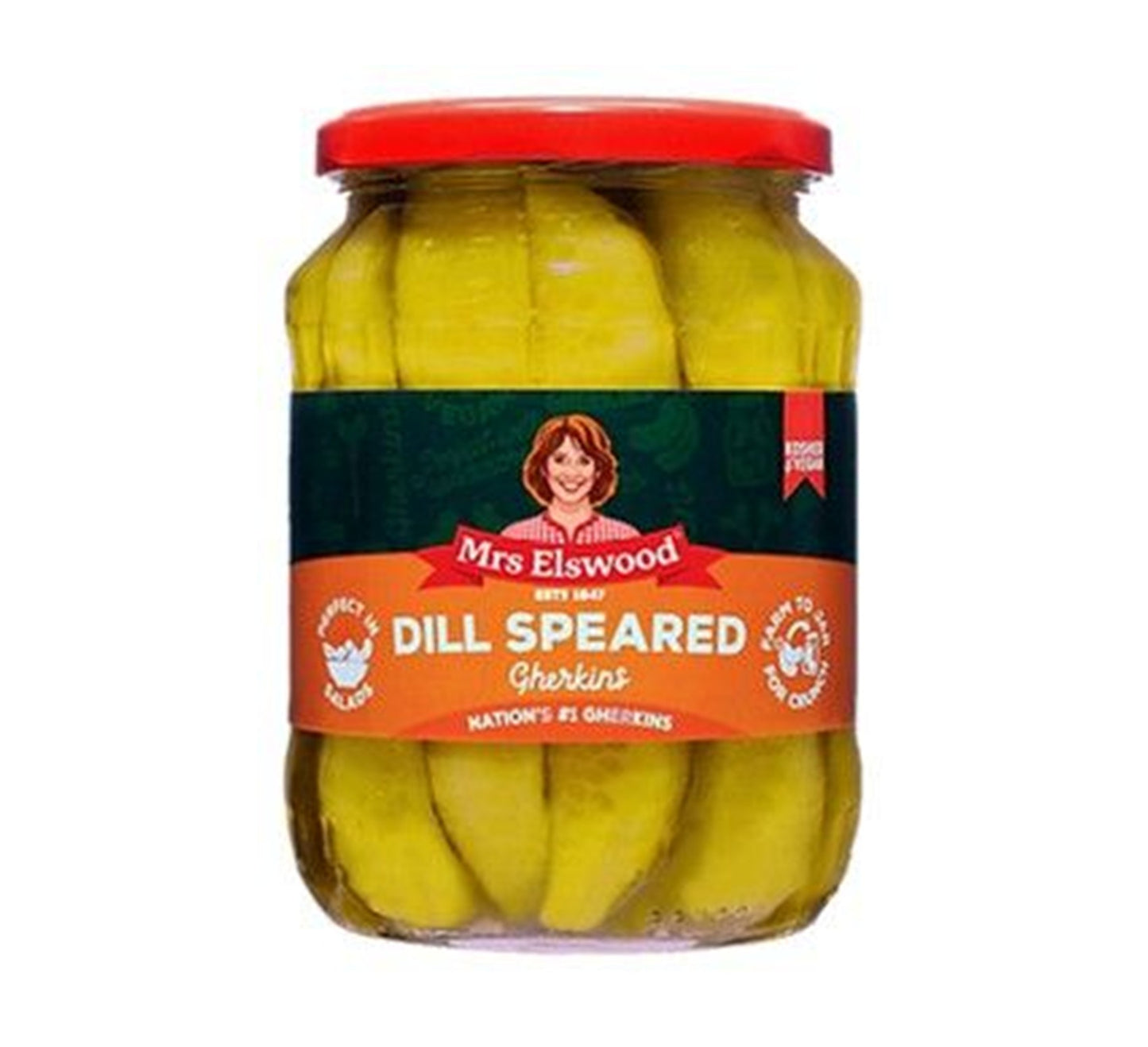 Mrs Elswood Speared Gherkins 670g