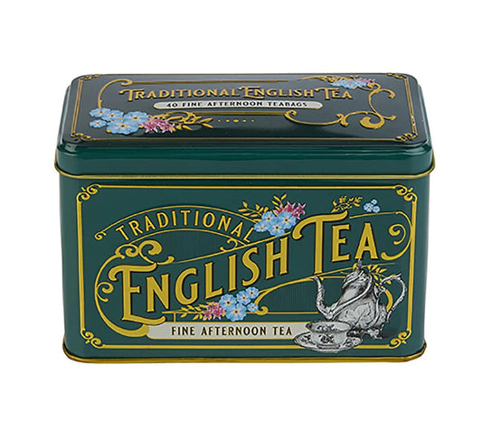 New English Teas Bottle Green Vintage Victorian Classic Tea Tin 40's 80g
