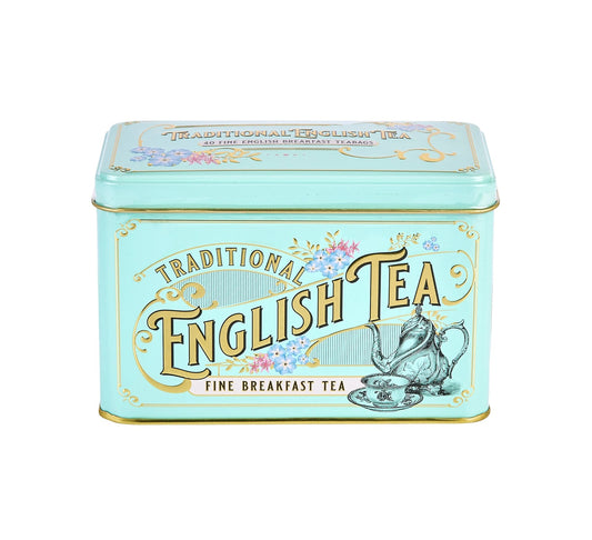 New English Teas Mint Green Vintage Victorian Classic Tea Tin 40's 80g